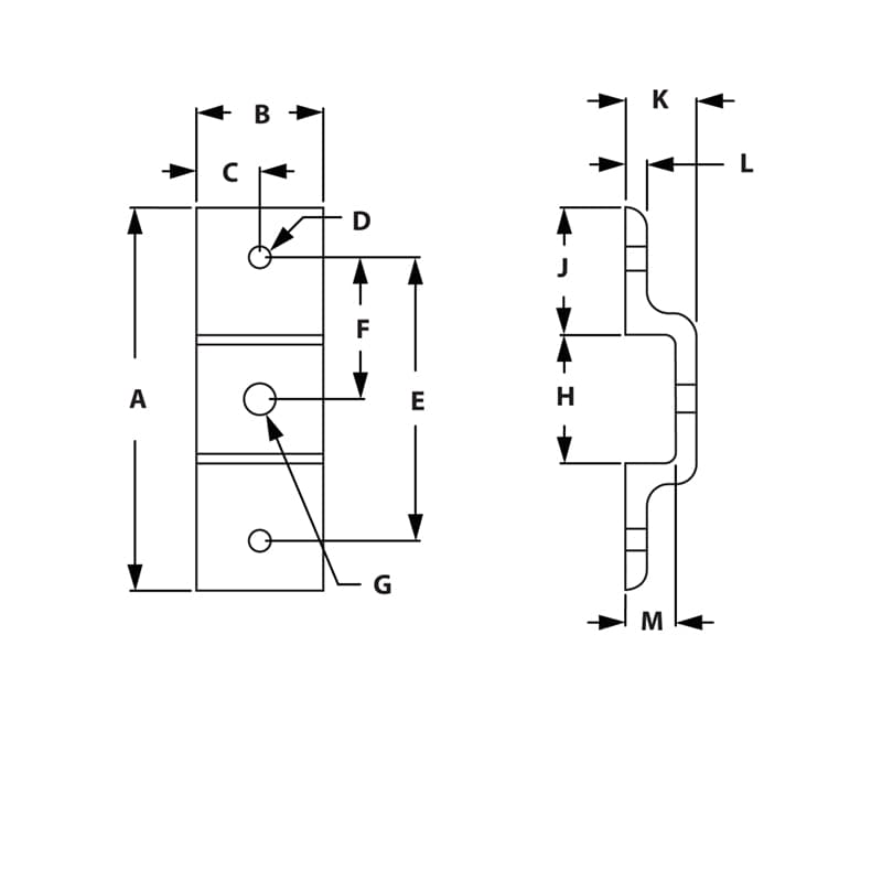 Drawing of Draw-Double Panel Retainer