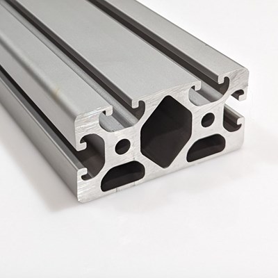 image of 650069 - TS40-80 M 4 SLOT TRI SIDE CLEAR ANODIZE