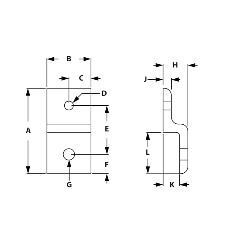 Drawing of Draw-Single Panel Retainers