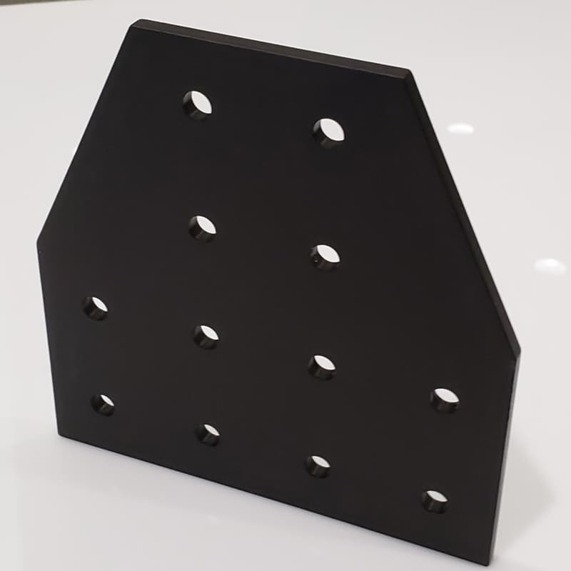 Image of 12 Hole Tee Joining Plate Black