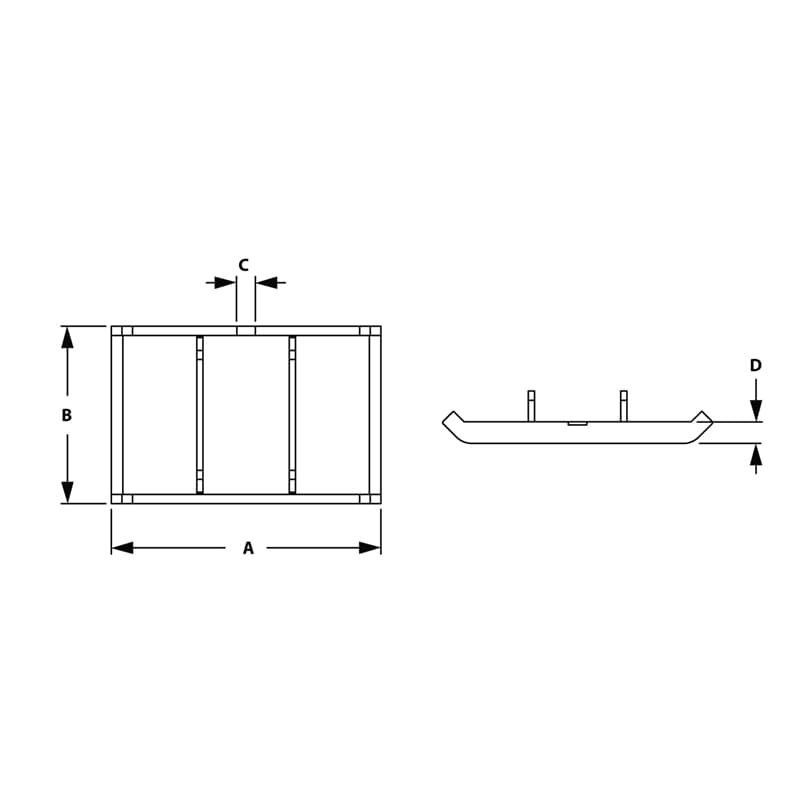 Image of Draw-Cover Cap for 60 MM 2 Hole Corner Gusset