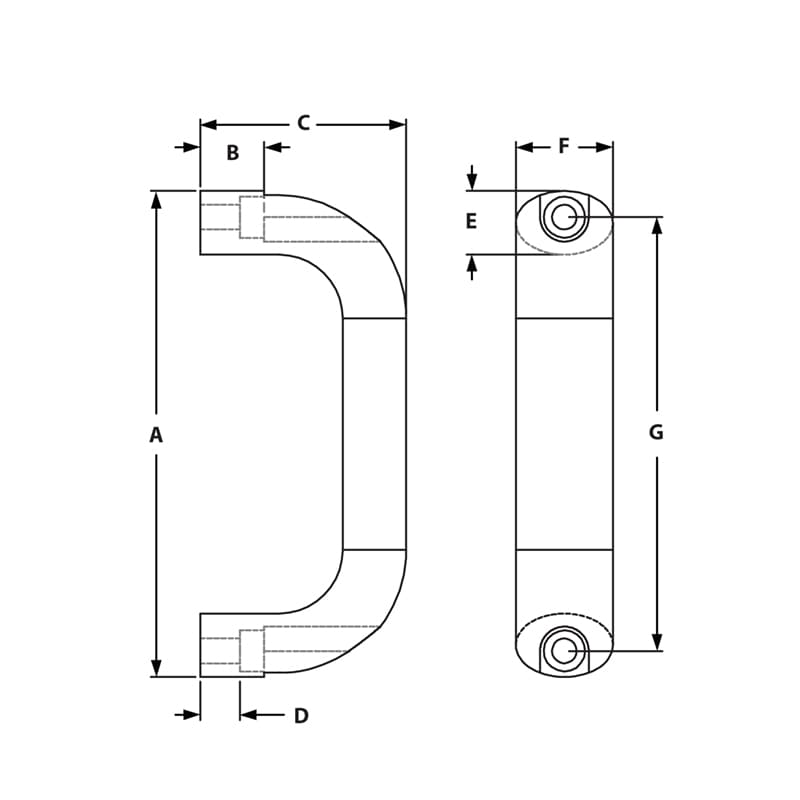 Image of Draw-Aluminum Door Handle