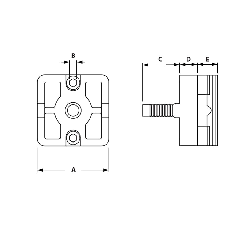 Image of Plate Connector Black