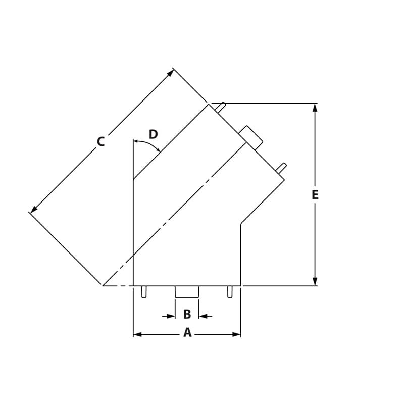 Image of Draw-45 Degree Angle Connector