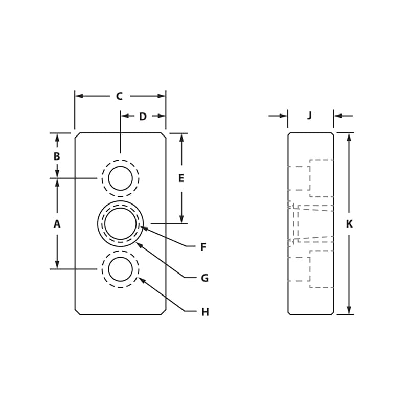 Image of Draw-3 Hole Side Mount Pressure Manifold