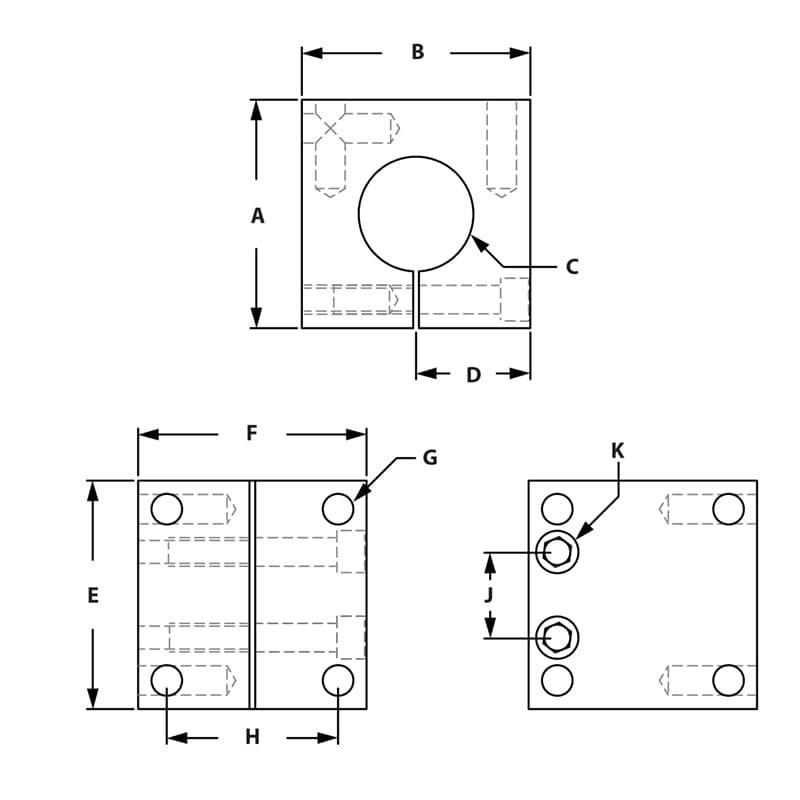 Image of Draw-Single Shaft Mounting Block