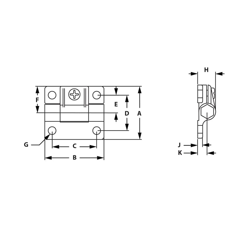 Image of Draw-Plastic Adjustable Hinge