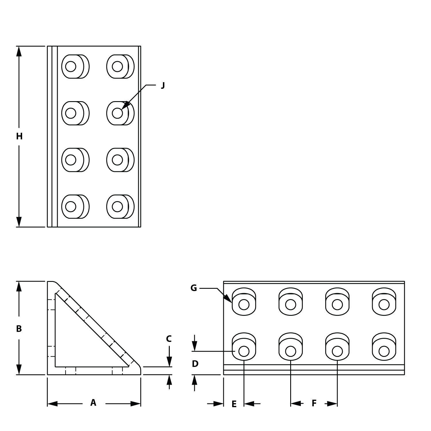 Image of Draw-16 Hole Inside Corner Gusset