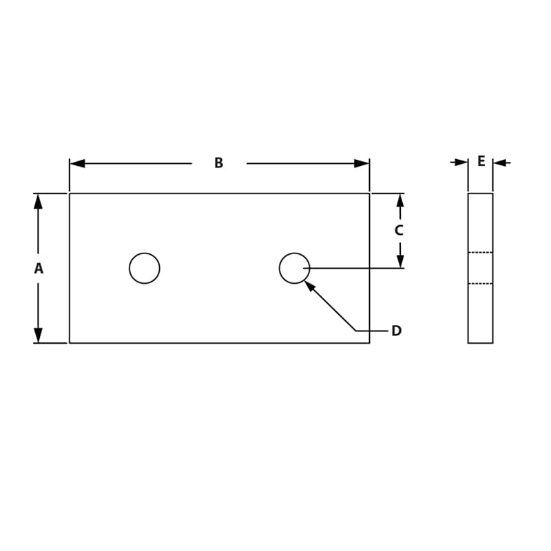 Image of Draw-Backing Plates Wide