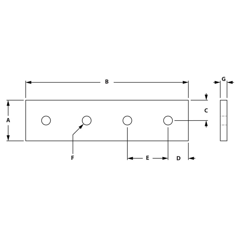 Image of Draw-4 Hole Joining Strip