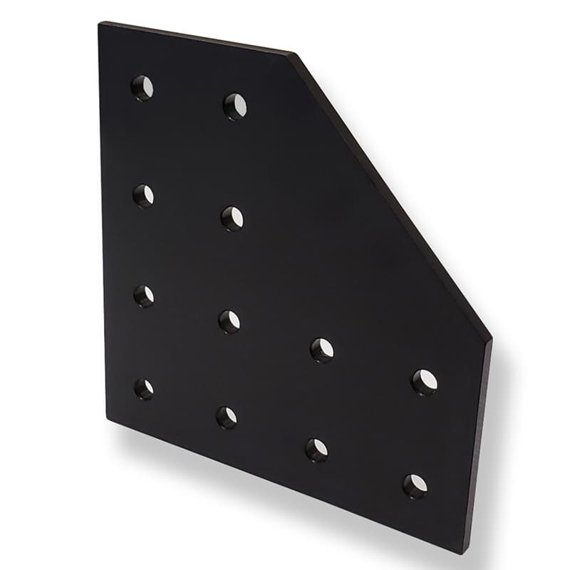 Image of 12 Hole 90 Degree Joining Plate Black