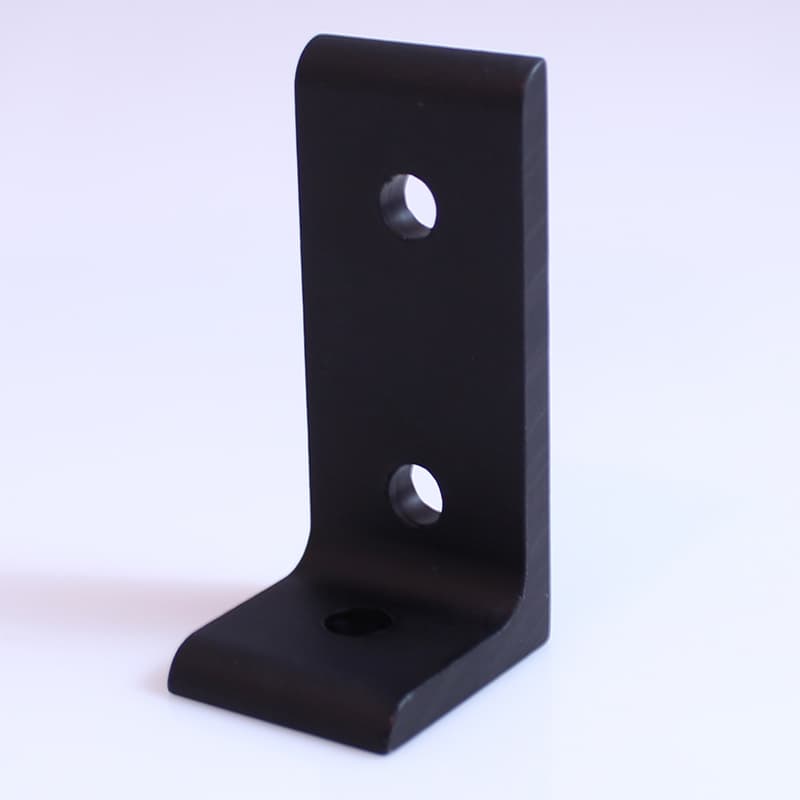 Image of 3 Hole Inside Corner Bracket Black