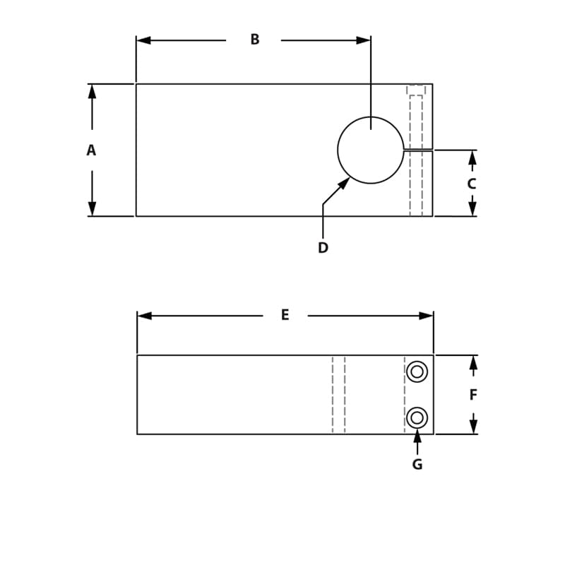 Image of Draw-Single Shaft Blank Mounting Plate