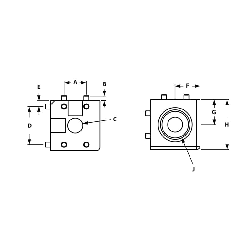 Image of Draw-3 Hole Square Corner Connector