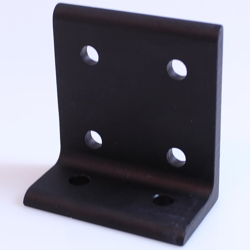 Image of 6 Hole Inside Corner Bracket Black