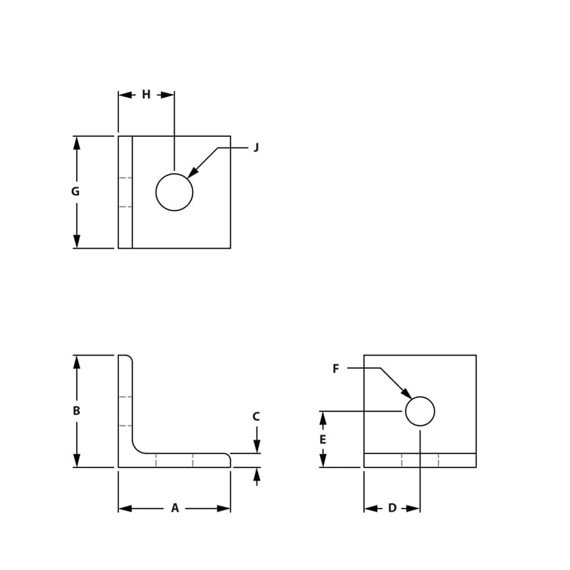 Image of Draw-2 Hole Transition Inside Corner Bracket