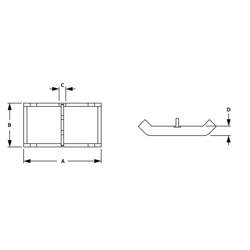 Image of Draw-Cover Cap for 2 Hole Corner Gusset