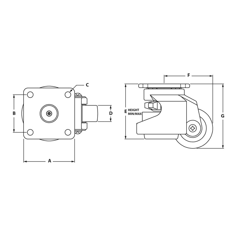 Image of Draw-Leveling Casters