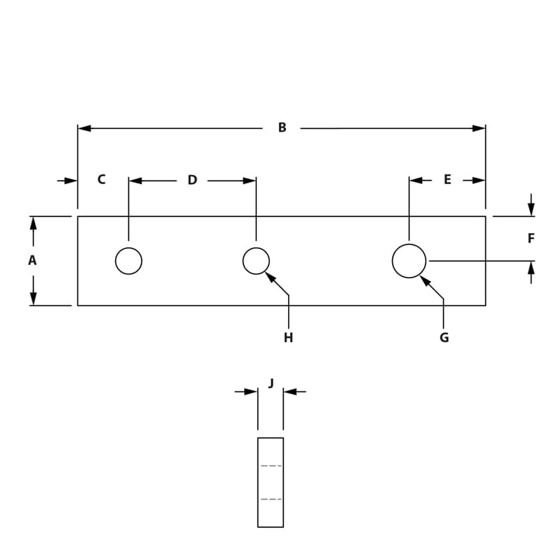 Image of Draw-3 Hole Small Transition Strip