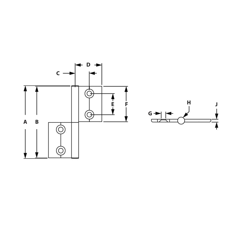 Image of Draw-Concealed Aluminum Hinges