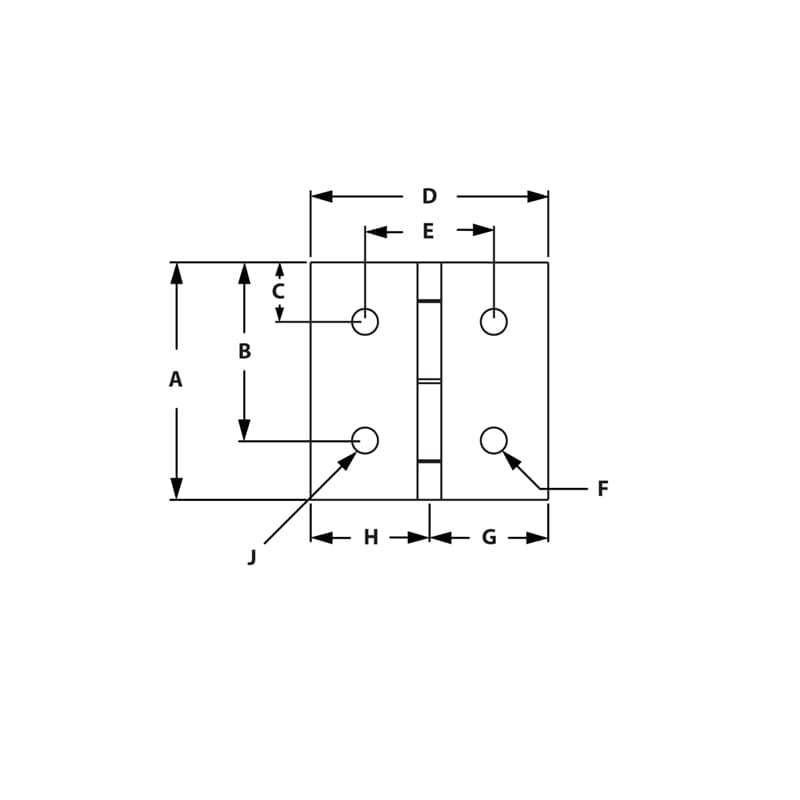 Image of Draw-Aluminum Hinge