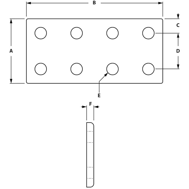 Image of Draw-8 Hole Joining Plate