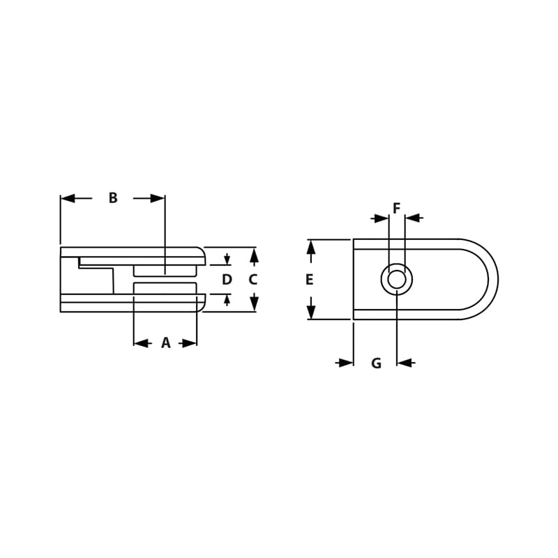 Image of Draw-Glass Panel Clamp