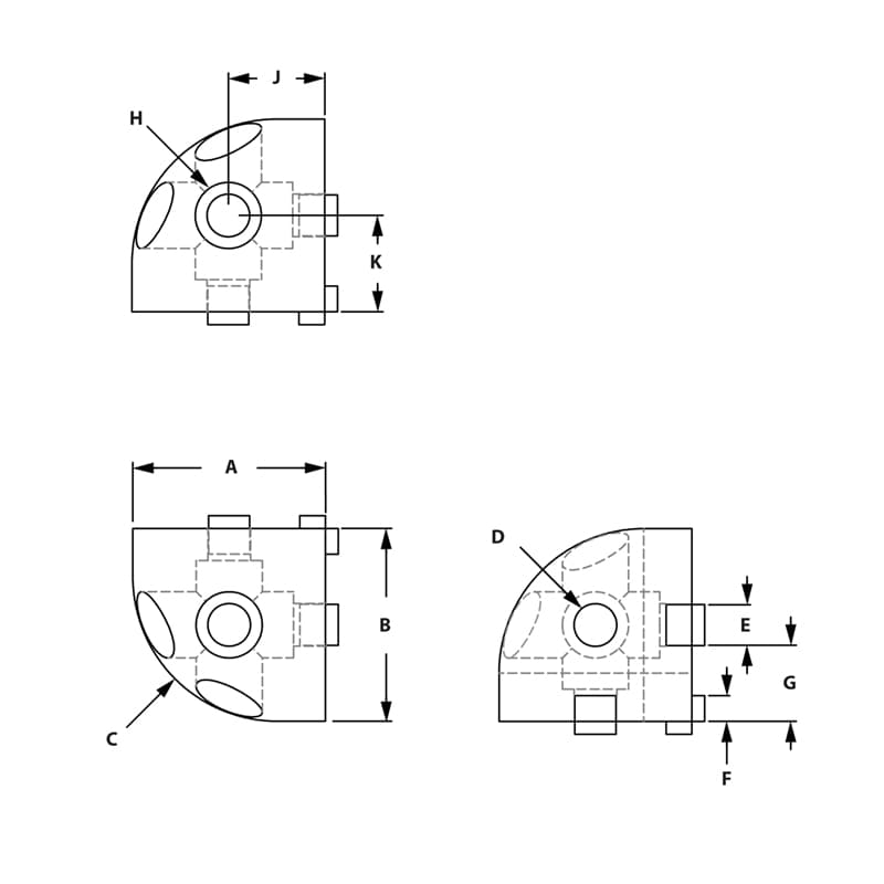 Image of Draw-Rounded Tri Corner