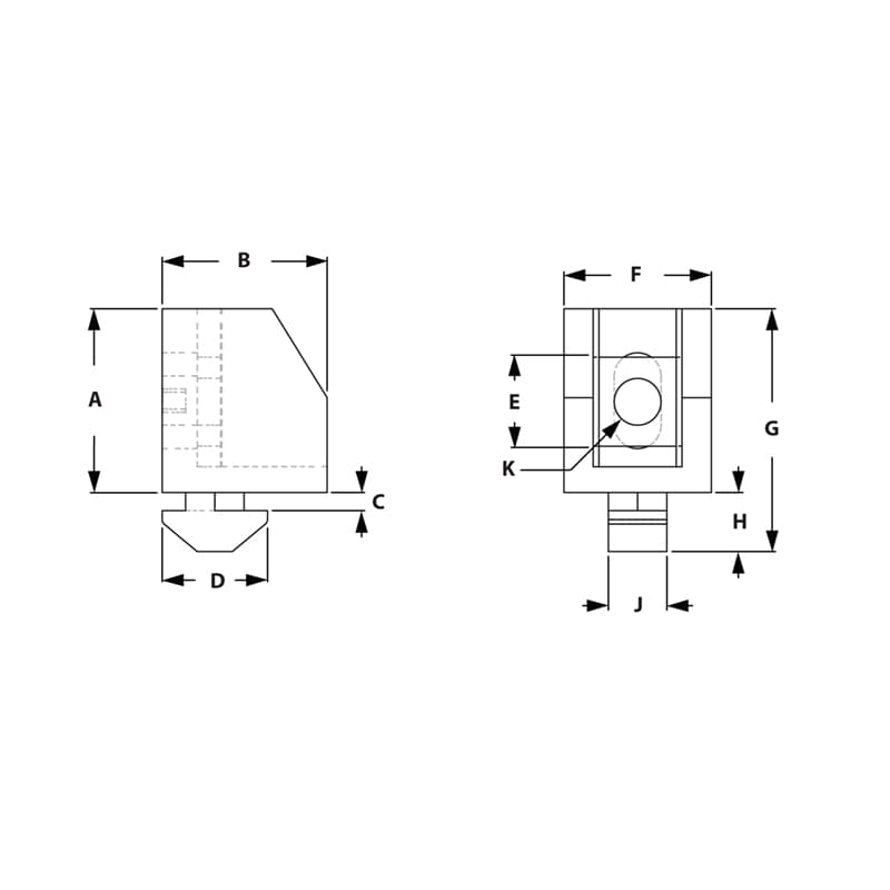 Image of Draw-Nylon Panel Mount Block