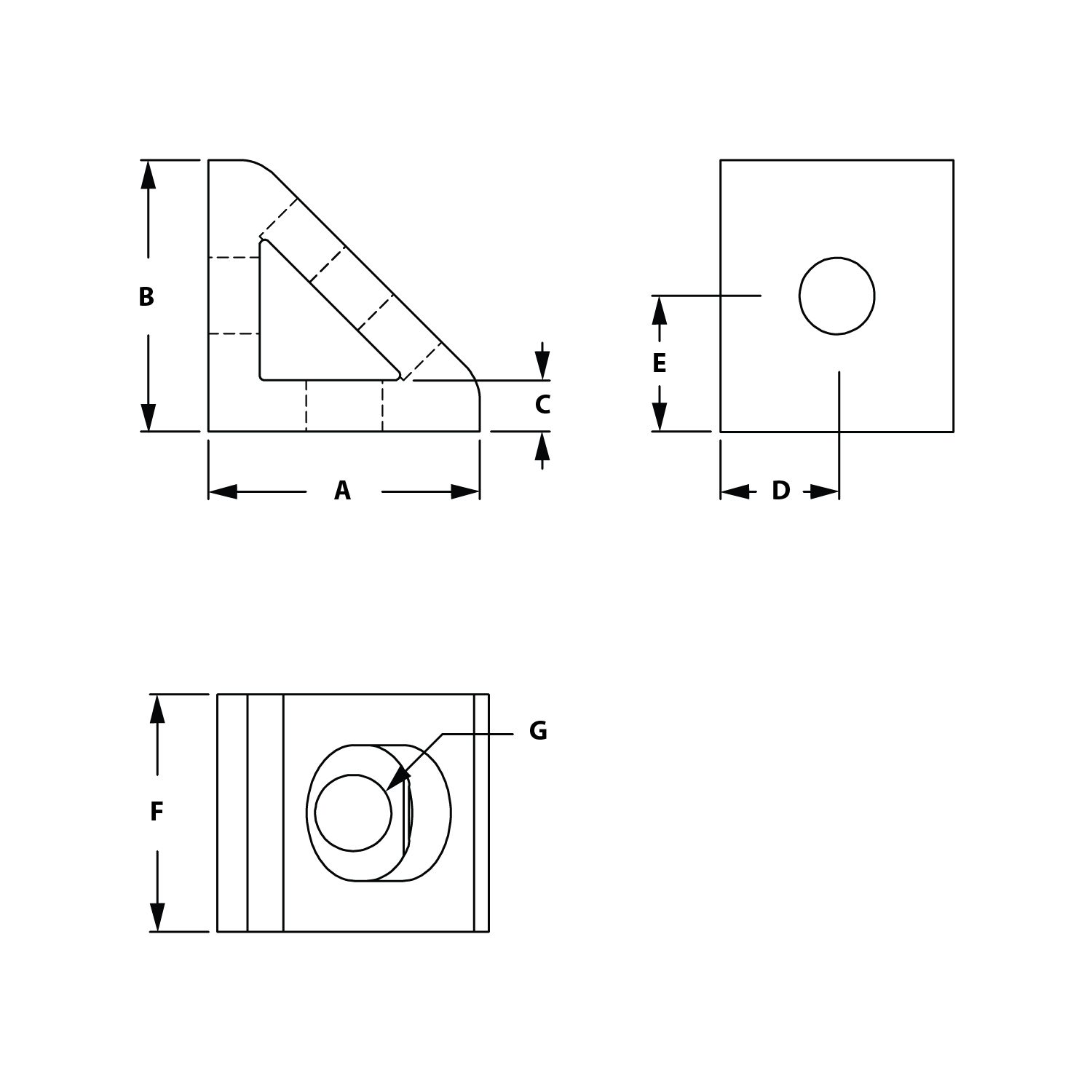 Image of Draw-2 Hole Inside Corner Gusset