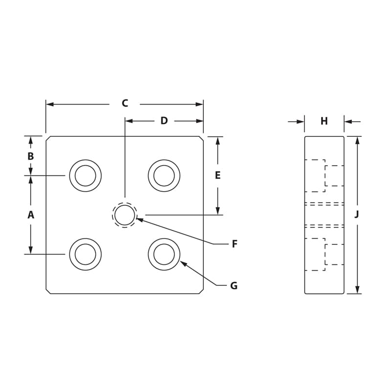 Image of Draw-5 Hole Squre End Mount Pressure Manifold