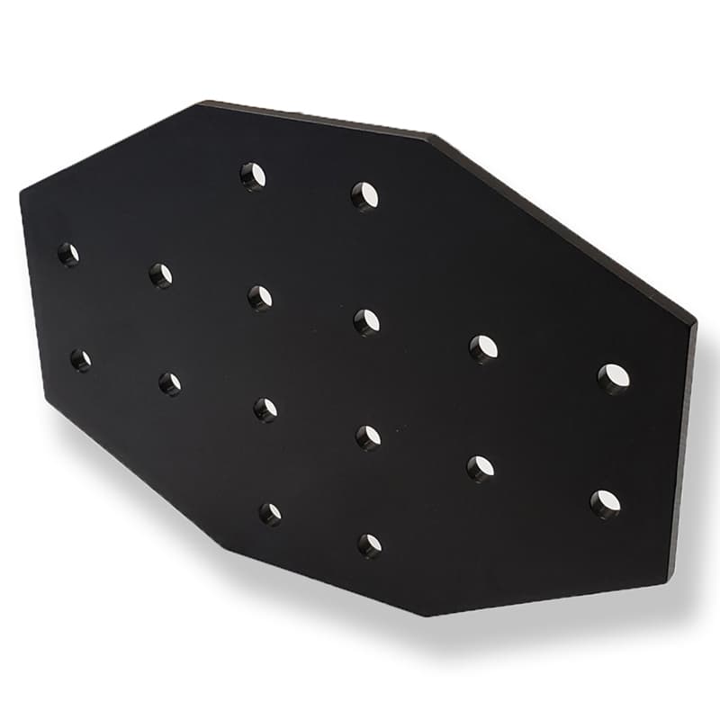 Image of 16 Hole Cross Plate Black