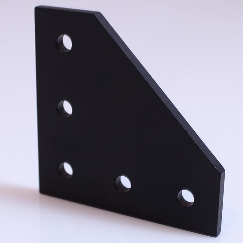 Image of 5 Hole 90 Degree Joining Plate Black