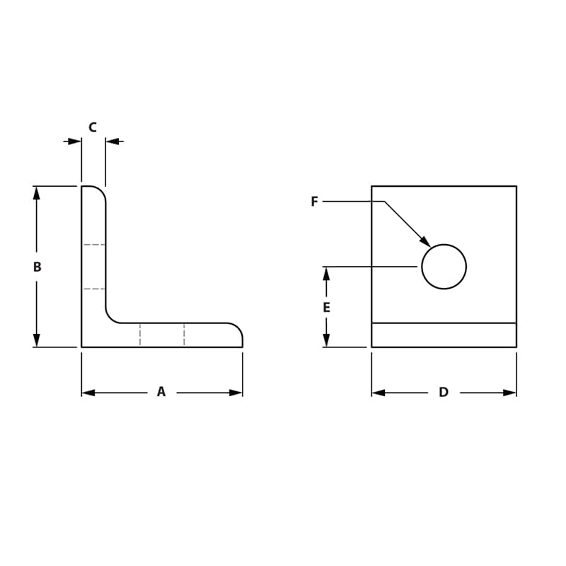 Image of Draw-2 Hole Corner Bracket