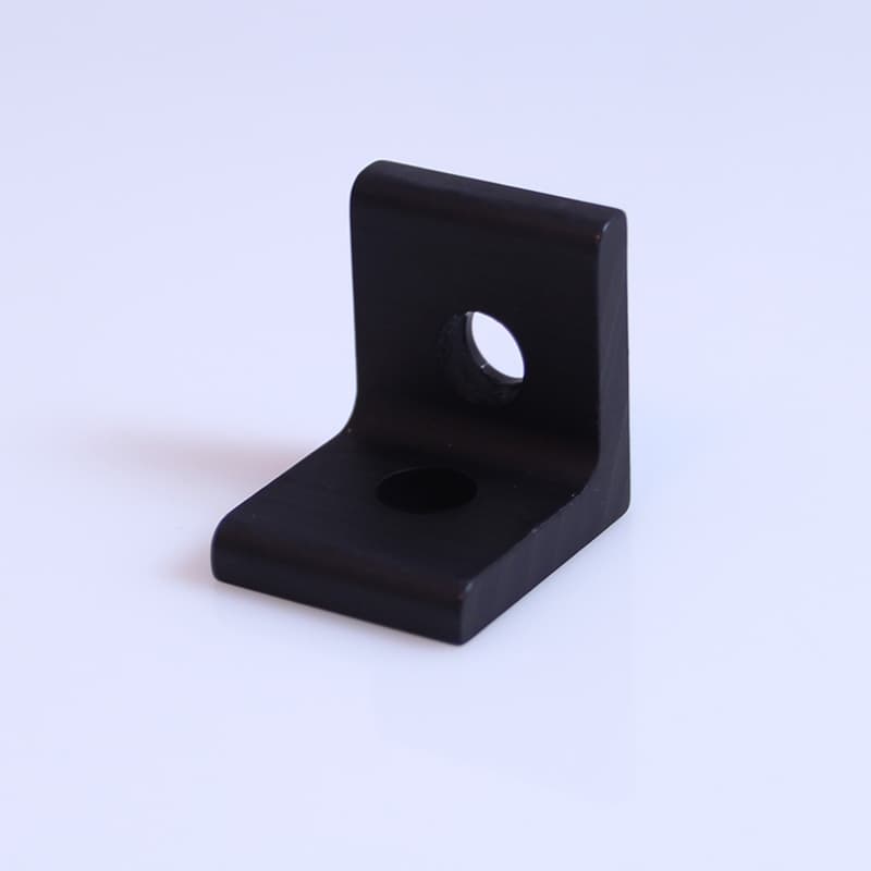 Image of 2 Hole Inside Corner Bracket Black