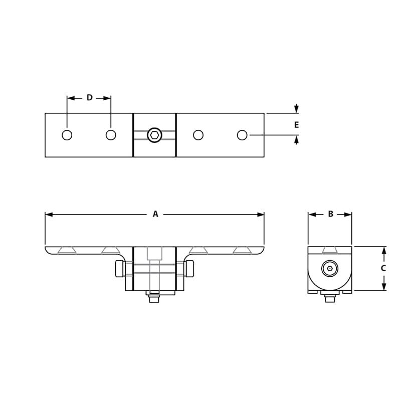 Image of Draw-0 Degree Living Hinge Corner Bracket