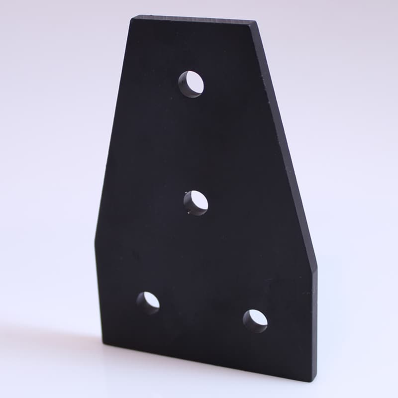 Image of 4 Hole Tee Joining Plate Black