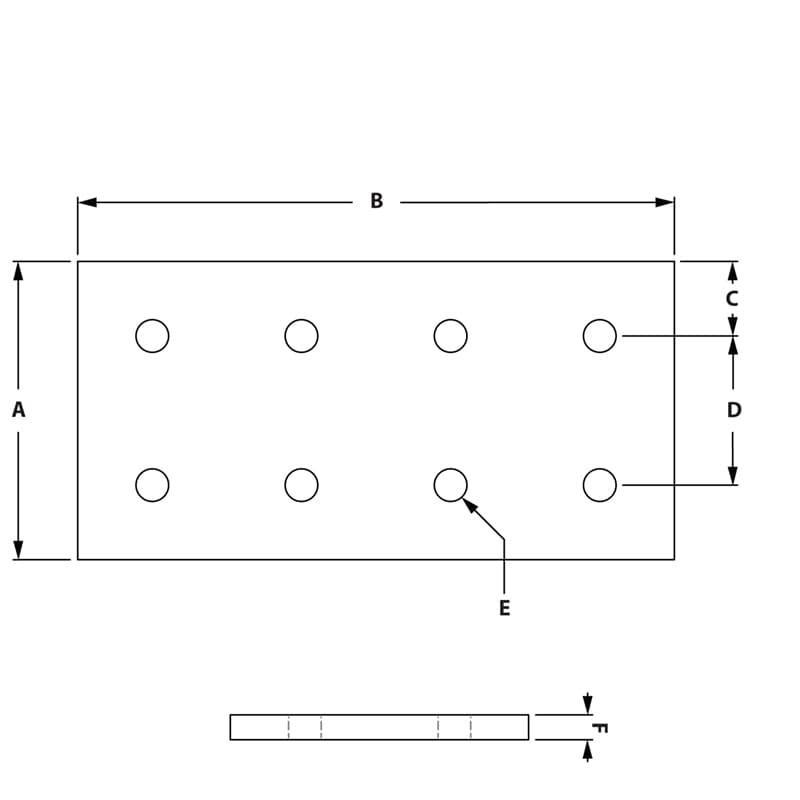 Image of Draw-8 Hole Joining Plate
