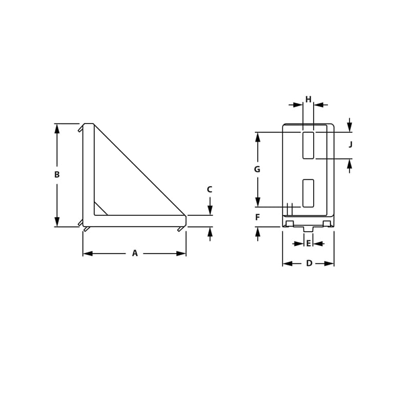 Image of Draw-4 Hole Corner Gusset