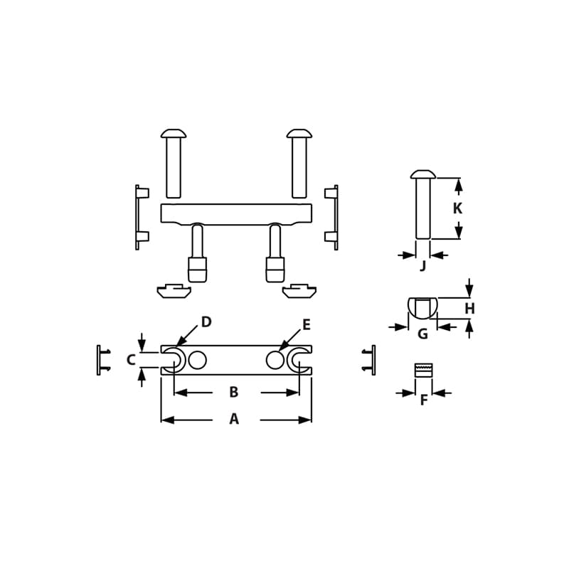 Image of Bolt Connector W Caps