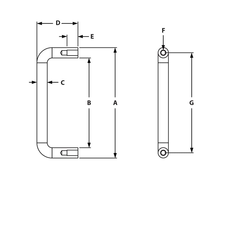 Image of Draw-Steel Door Handle