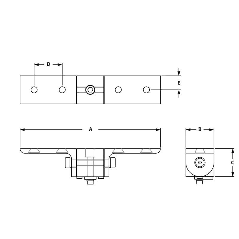 Image of Draw-90 Degree Living Hinge Corner Bracket